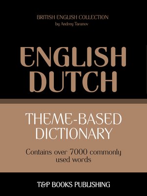 cover image of Theme-Based Dictionary